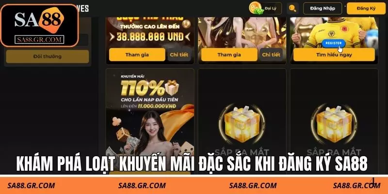 Khám phá loạt khuyến mãi đặc sắc khi đăng ký SA88